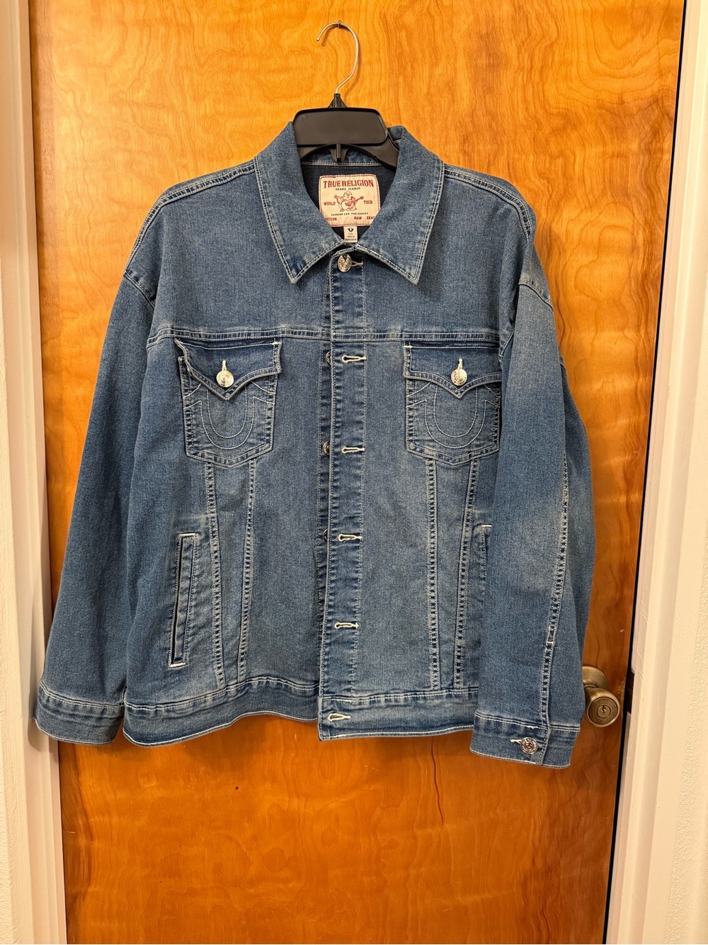 True Religion Medium Blue Denim Trucker Jacket